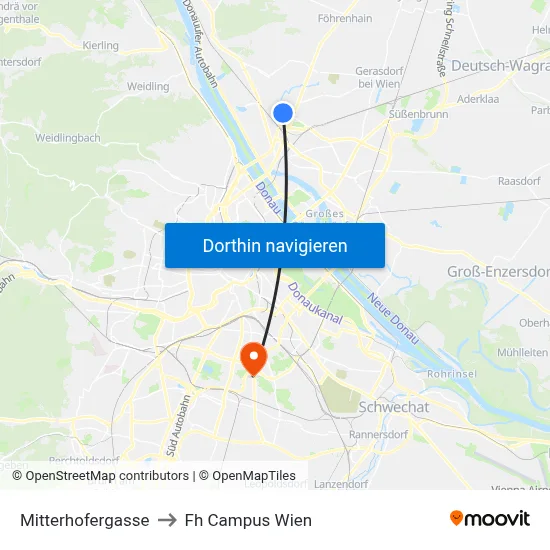 Mitterhofergasse to Fh Campus Wien map