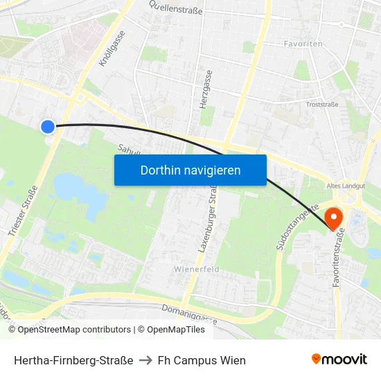 Hertha-Firnberg-Straße to Fh Campus Wien map