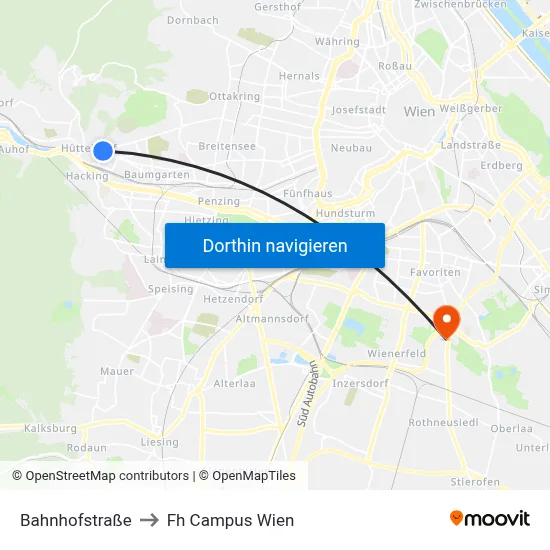 Bahnhofstraße to Fh Campus Wien map
