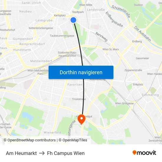 Am Heumarkt to Fh Campus Wien map
