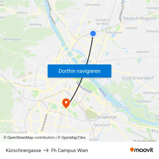 Kürschnergasse to Fh Campus Wien map