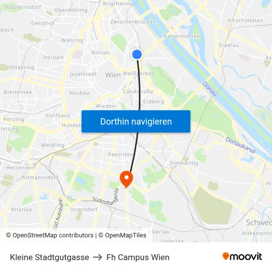 Kleine Stadtgutgasse to Fh Campus Wien map