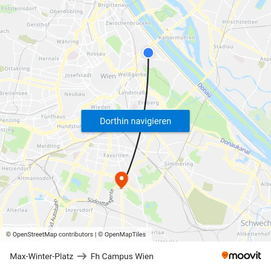Max-Winter-Platz to Fh Campus Wien map