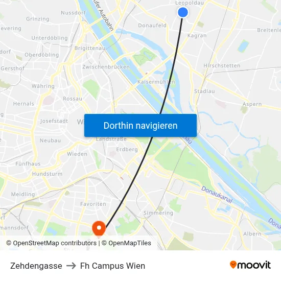 Zehdengasse to Fh Campus Wien map