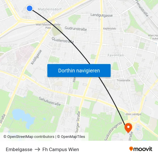 Embelgasse to Fh Campus Wien map