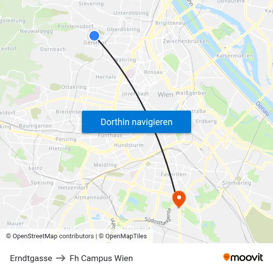 Erndtgasse to Fh Campus Wien map