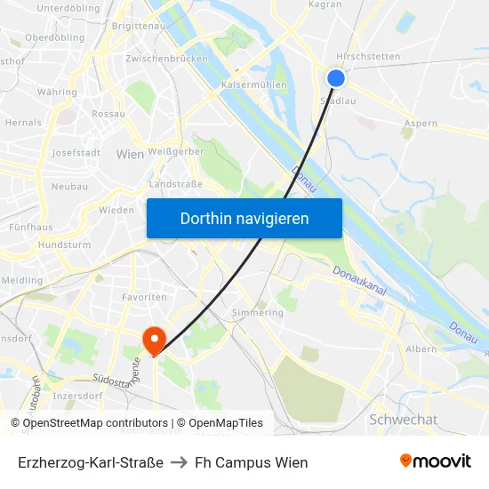 Erzherzog-Karl-Straße to Fh Campus Wien map