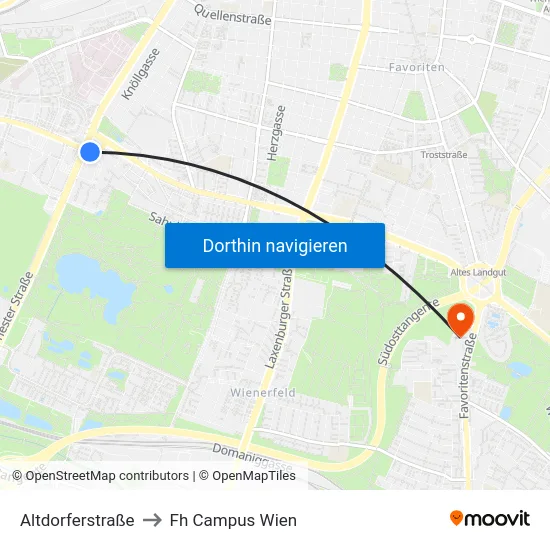 Altdorferstraße to Fh Campus Wien map
