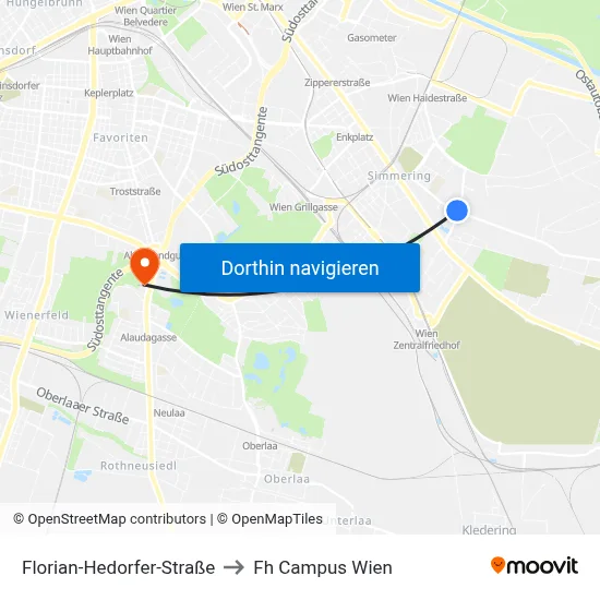 Florian-Hedorfer-Straße to Fh Campus Wien map