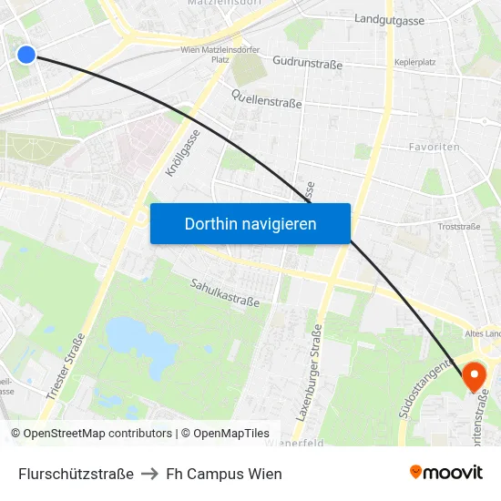 Flurschützstraße to Fh Campus Wien map