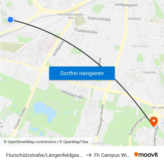 Flurschützstraße/Längenfeldgasse to Fh Campus Wien map
