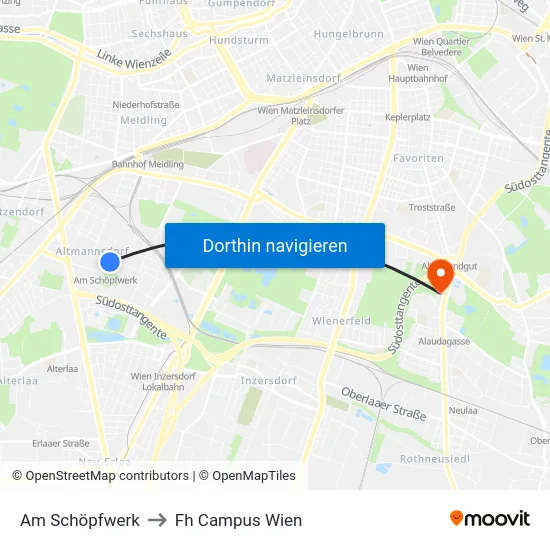 Am Schöpfwerk to Fh Campus Wien map