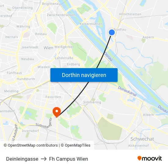 Deinleingasse to Fh Campus Wien map