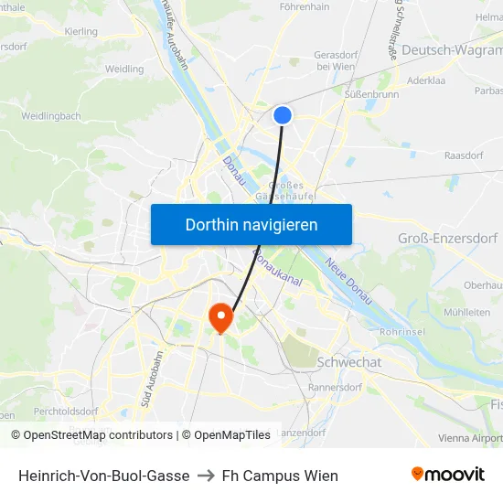 Heinrich-Von-Buol-Gasse to Fh Campus Wien map