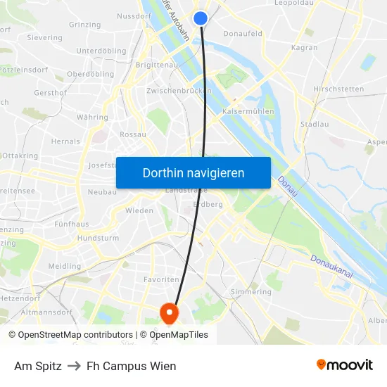 Am Spitz to Fh Campus Wien map
