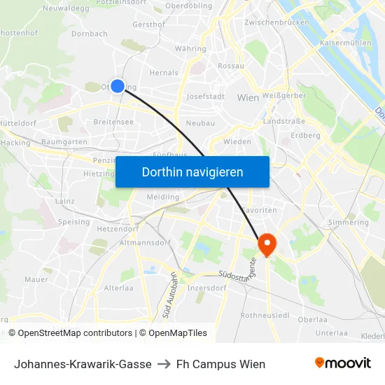 Johannes-Krawarik-Gasse to Fh Campus Wien map
