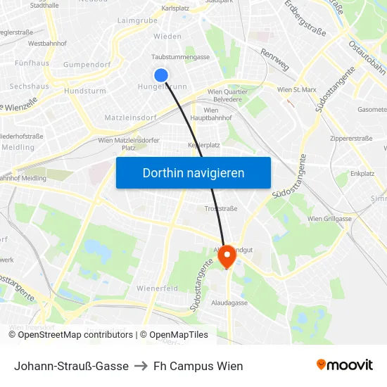 Johann-Strauß-Gasse to Fh Campus Wien map