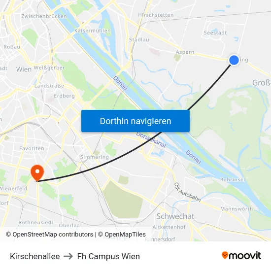 Kirschenallee to Fh Campus Wien map