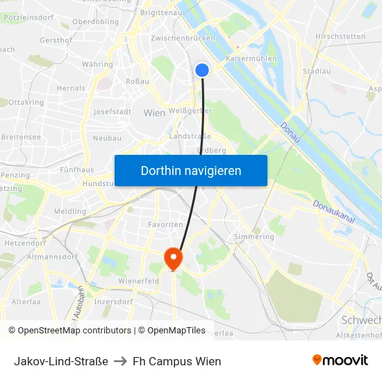 Jakov-Lind-Straße to Fh Campus Wien map