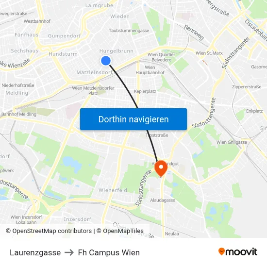 Laurenzgasse to Fh Campus Wien map