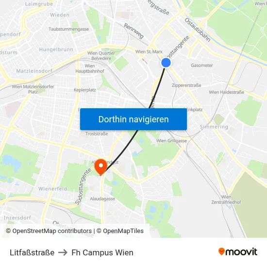 Litfaßstraße to Fh Campus Wien map