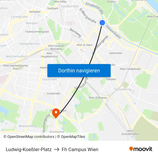 Ludwig-Koeßler-Platz to Fh Campus Wien map