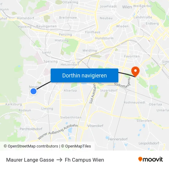 Maurer Lange Gasse to Fh Campus Wien map