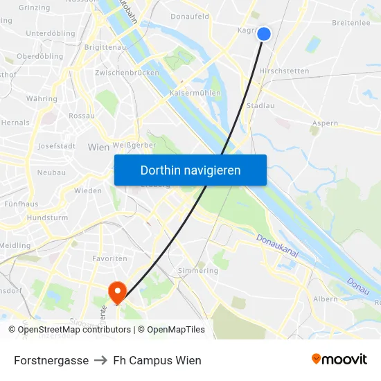 Forstnergasse to Fh Campus Wien map