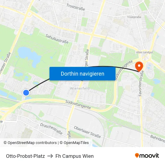 Otto-Probst-Platz to Fh Campus Wien map