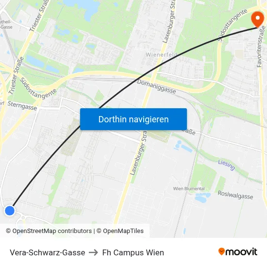 Vera-Schwarz-Gasse to Fh Campus Wien map
