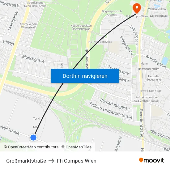 Großmarktstraße to Fh Campus Wien map
