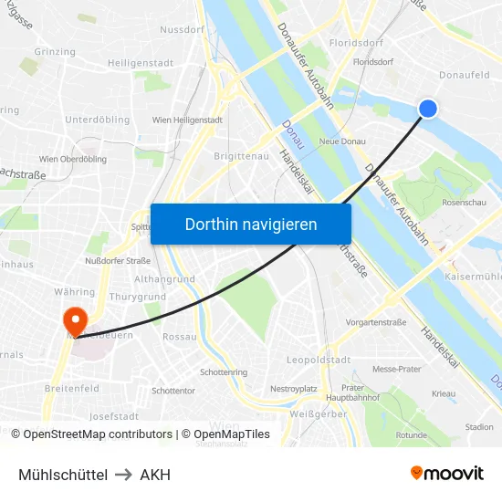 Mühlschüttel to AKH map
