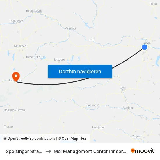 Speisinger Straße to Mci Management Center Innsbruck map