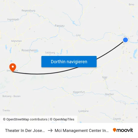 Theater In Der Josefstadt to Mci Management Center Innsbruck map