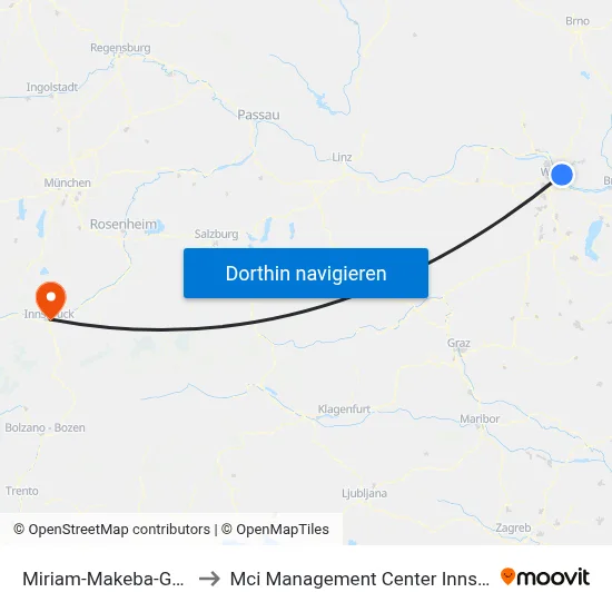 Miriam-Makeba-Gasse to Mci Management Center Innsbruck map