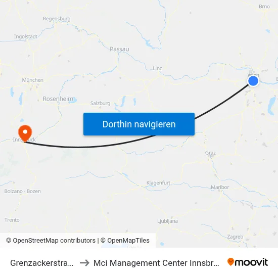 Grenzackerstraße to Mci Management Center Innsbruck map