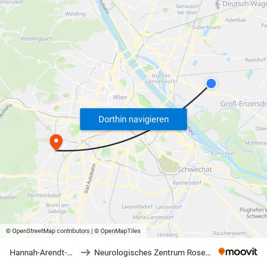 Hannah-Arendt-Platz to Neurologisches Zentrum Rosenhügel map