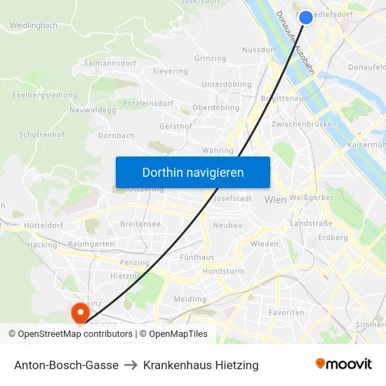 Anton-Bosch-Gasse to Krankenhaus Hietzing map