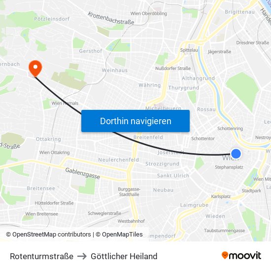 Rotenturmstraße to Göttlicher Heiland map
