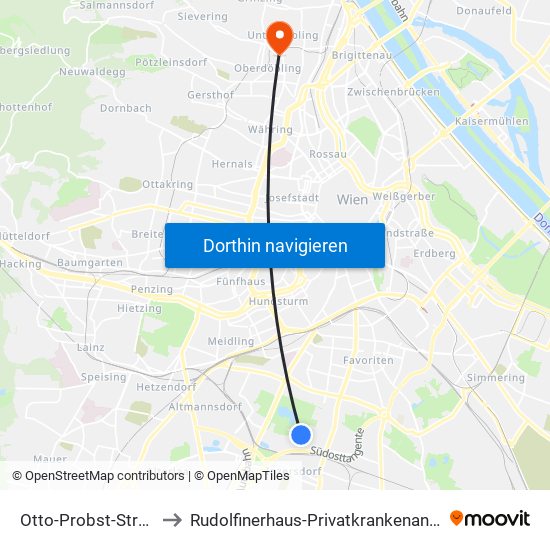 Otto-Probst-Straße to Rudolfinerhaus-Privatkrankenanstalt map