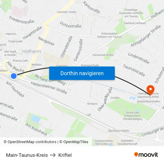 Main-Taunus-Kreis to Kriftel map