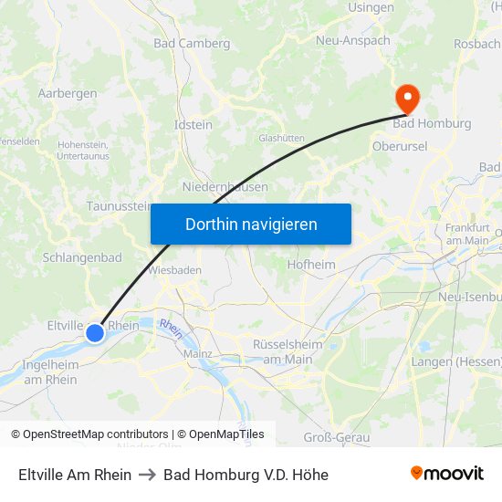 Eltville Am Rhein to Bad Homburg V.D. Höhe map