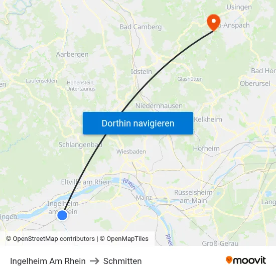 Ingelheim Am Rhein to Schmitten map