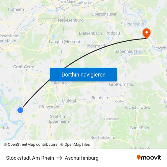 Stockstadt Am Rhein to Aschaffenburg map