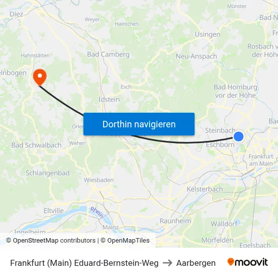 Frankfurt (Main) Eduard-Bernstein-Weg to Aarbergen map