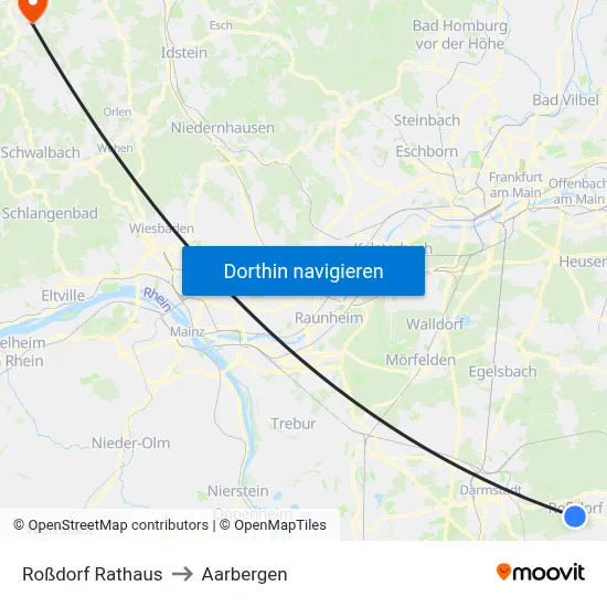 Roßdorf Rathaus to Aarbergen map