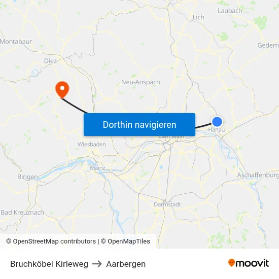 Bruchköbel Kirleweg to Aarbergen map