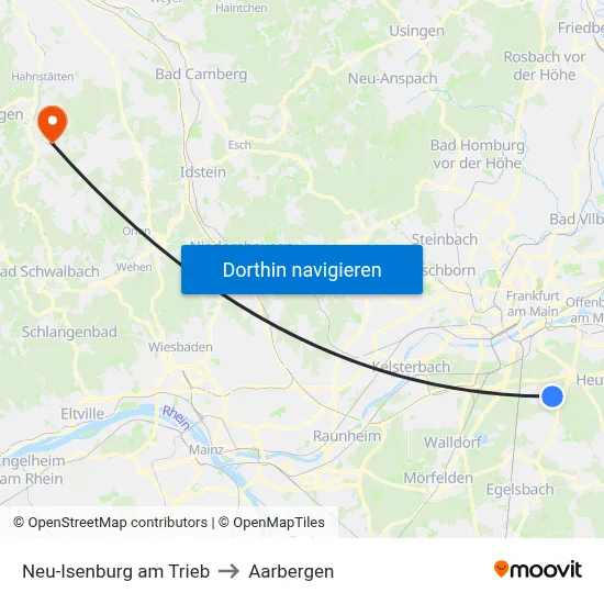 Neu-Isenburg am Trieb to Aarbergen map