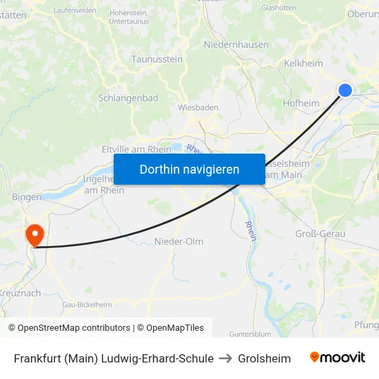 Frankfurt (Main) Ludwig-Erhard-Schule to Grolsheim map