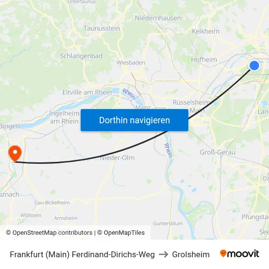Frankfurt (Main) Ferdinand-Dirichs-Weg to Grolsheim map